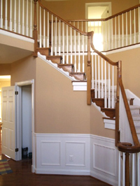 Stairs with shadow box